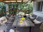 Wonderful terrace with sea view, where you can enjoy morning coffee or dinner.