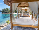 Private beach area located under your vacation house.